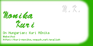 monika kuri business card